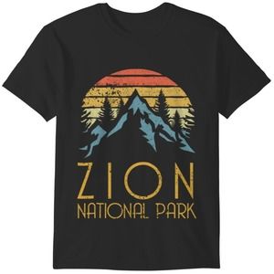 Vintage Retro Zion National Park Utah T Shirt